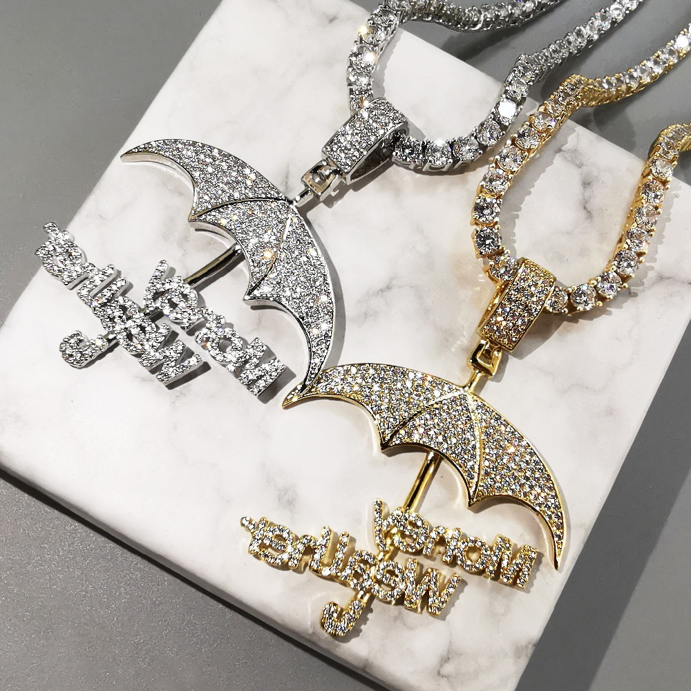 Out Bling Iced Umbrella Money Wealher Pendant Cubic Zirconia Neckalce for Female Fashion Men Hip Hop Jewelry U4cd
Out Bling Iced Umbrella Money Wealher Pendant Cubic Zirconia Neckalce for Female Fashion Men Hip Hop Jewelry U4cd