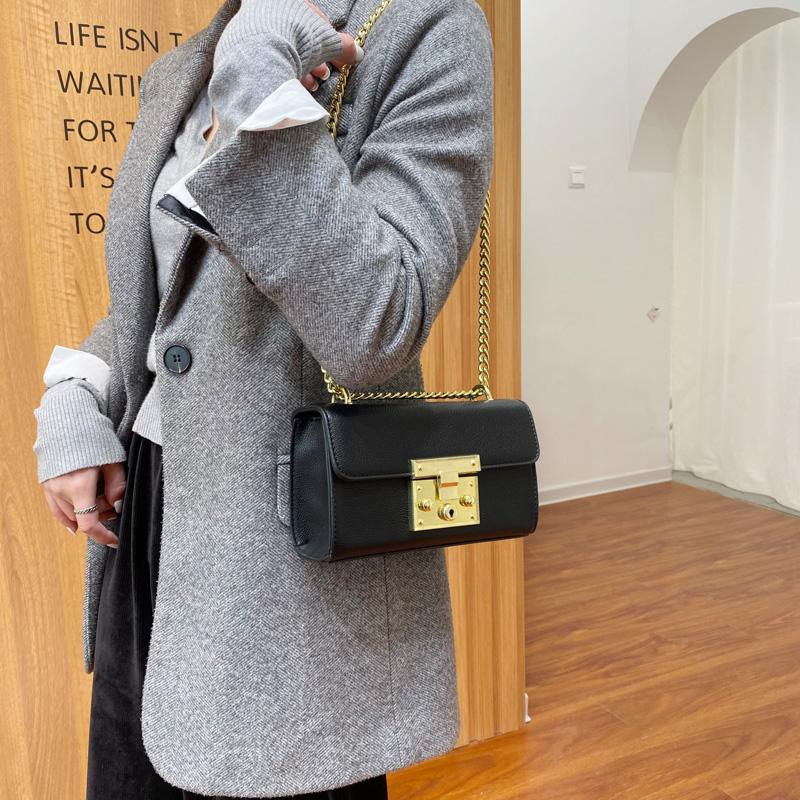 Fashion solid leather lychee chain shoulder bag bags for women 2020 luxury designer handbag purses and handbags sac femme, Black
Fashion solid leather lychee chain shoulder bag bags for women 2020 luxury designer handbag purses and handbags sac femme, Black