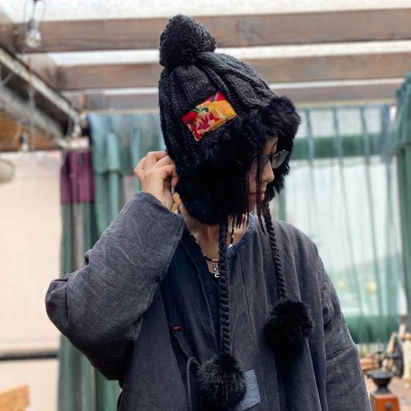 Johnature Winter New Lolita fur Hats For Women 2020 Casual Patchwork Chinese Style Knitting All Match Vintage Female Hats, Black
Johnature Winter New Lolita fur Hats For Women 2020 Casual Patchwork Chinese Style Knitting All Match Vintage Female Hats, Black