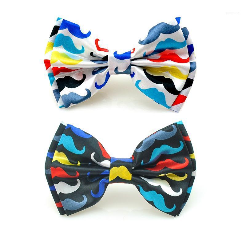 Free shipping-New Arrival Fashion "Rainbow Mustache" Pattern Bow tie for Men Men's Unisex Tuxedo Dress Party ties / Butterfly1
