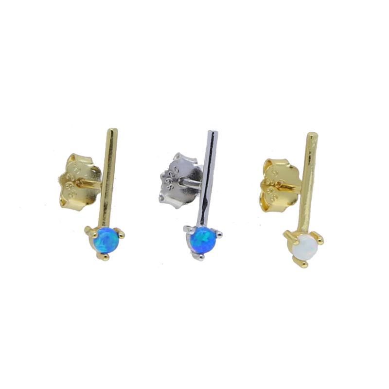 Stud 100% 925 Sterling Silver Tiny Mini Cute Women Gold Color Jewelry White Blue Opal Stone Bar Minimal Delicate Earrings
Stud 100% 925 Sterling Silver Tiny Mini Cute Women Gold Color Jewelry White Blue Opal Stone Bar Minimal Delicate Earrings