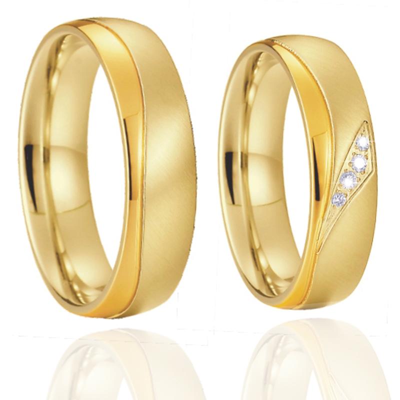 1 pair 18k gold plated marriage wedding rings set for couples love alliance stainless steel jewelry finger ring
1 pair 18k gold plated marriage wedding rings set for couples love alliance stainless steel jewelry finger ring