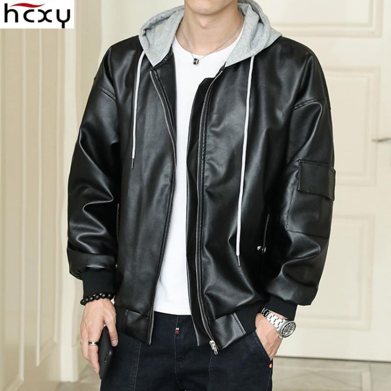 HCXY 2020 Men's Hooded PU Leather Outwear Men Coats Jackets Faux Leather Man Handsome Casual Motorcycle Outwear Clothes Male, Black
HCXY 2020 Men's Hooded PU Leather Outwear Men Coats Jackets Faux Leather Man Handsome Casual Motorcycle Outwear Clothes Male, Black