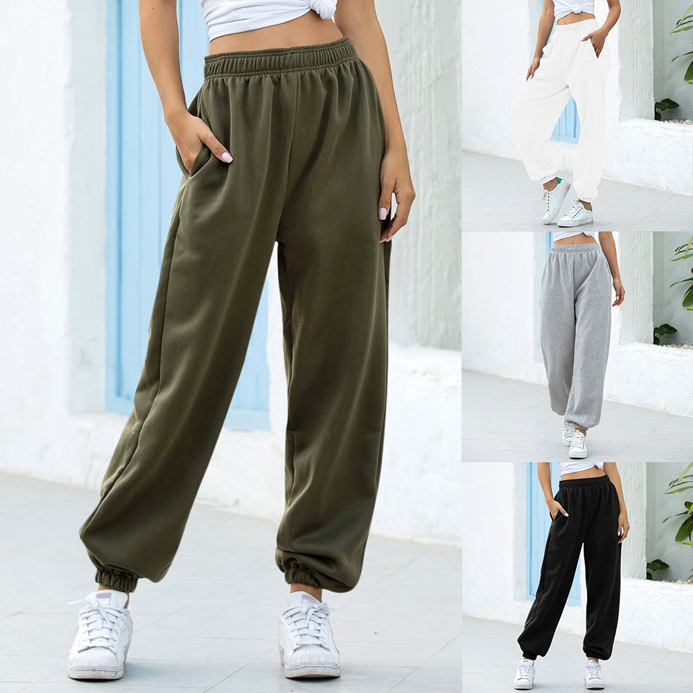 Harem Pants for Women High Waist Trousers Women Loose Solid Casual Pants Jogger Mujer Hip Hop Hippie Sweatpants Women 201111