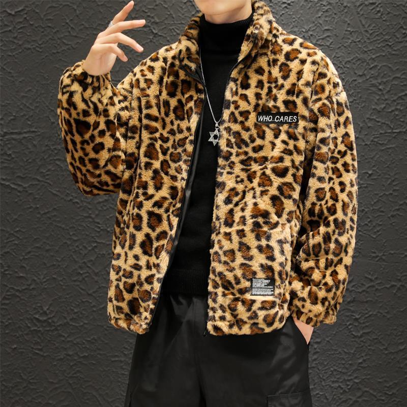 Winter Imitation Mink Fur One Cotton Jacket Men's Tide Korean Version of Slim Personality Leopard Print Thick Fur Jacket 4XL H1209, Black
Winter Imitation Mink Fur One Cotton Jacket Men's Tide Korean Version of Slim Personality Leopard Print Thick Fur Jacket 4XL H1209, Black