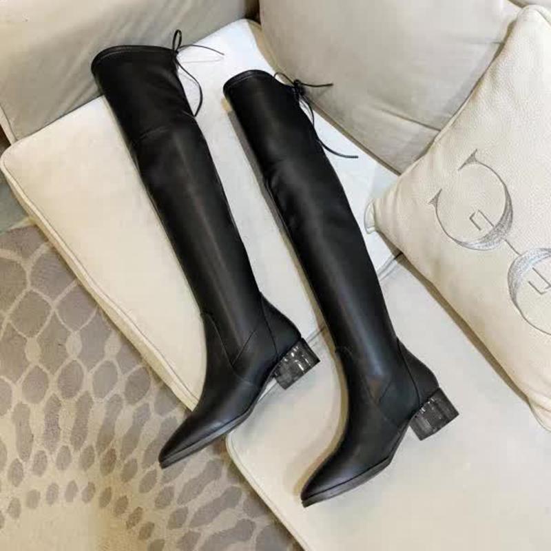 2020 Women Boots High Boots Genuine Leather Knight Transparent Heel Pointed Toe Slip On Winter New Fashion Designer, As pic
2020 Women Boots High Boots Genuine Leather Knight Transparent Heel Pointed Toe Slip On Winter New Fashion Designer, As pic