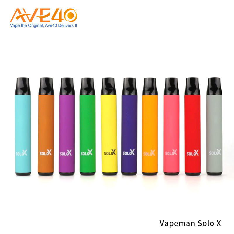 Original Vapeman Solo X Disposable Vape Device Pre-filled Kit 850mAh Battery 1500 puffs Electronic Cigarettes, Mix colors
Original Vapeman Solo X Disposable Vape Device Pre-filled Kit 850mAh Battery 1500 puffs Electronic Cigarettes, Mix colors
