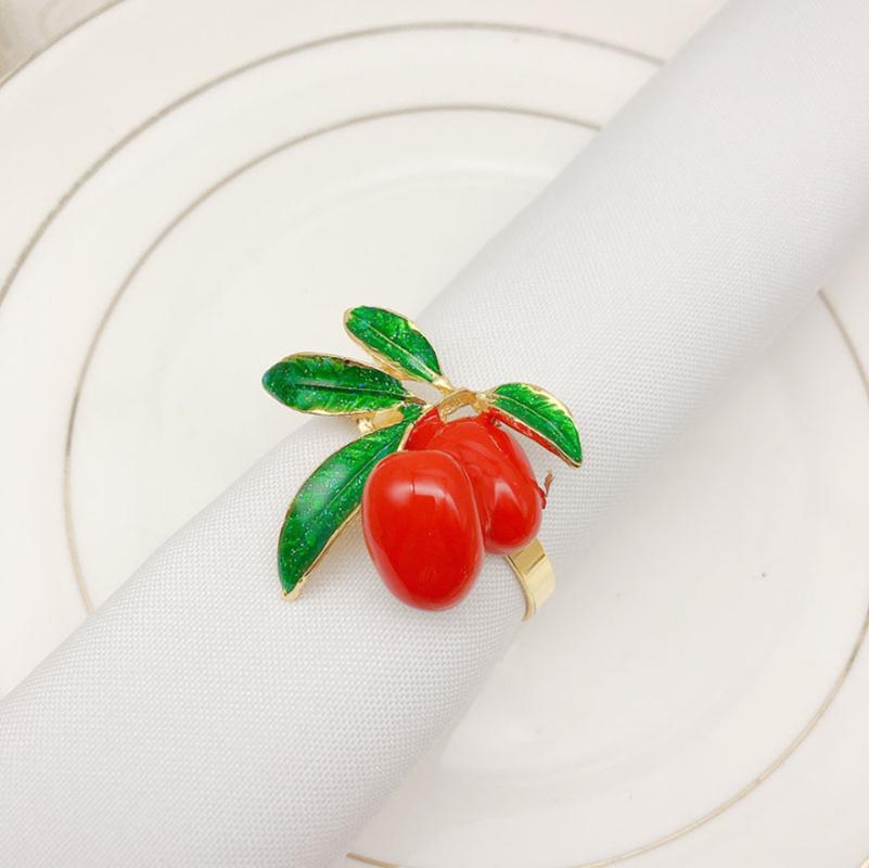 4pcs/lot Hot Sale Creative Napkin Ring Metal Fruit Napkin Buckle Holder Christmas Wedding Party Desktop Decoration
4pcs/lot Hot Sale Creative Napkin Ring Metal Fruit Napkin Buckle Holder Christmas Wedding Party Desktop Decoration
