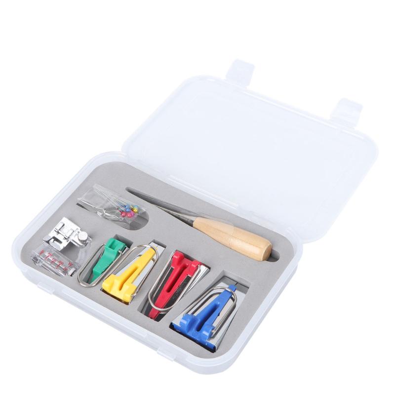 Box of Binding Snap on Foot Bias Tape Maker Awl Pin Set Quilting Sewing DIY Apparel Sewing Tool
Box of Binding Snap on Foot Bias Tape Maker Awl Pin Set Quilting Sewing DIY Apparel Sewing Tool
