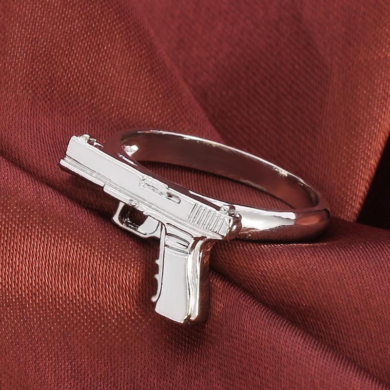 Male Hip-hop Imitation Gun Pistol Silver Color Motorcycle Punk Ring Fashion Mechanical Cowboy Cool Charm Male Jewelry Gift
Male Hip-hop Imitation Gun Pistol Silver Color Motorcycle Punk Ring Fashion Mechanical Cowboy Cool Charm Male Jewelry Gift