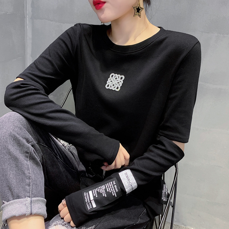 Ins Design Sense T-shirt Female Long Sleeve 2021 Spring New Foreign Style Letter Top Backing Fashion, Black
Ins Design Sense T-shirt Female Long Sleeve 2021 Spring New Foreign Style Letter Top Backing Fashion, Black