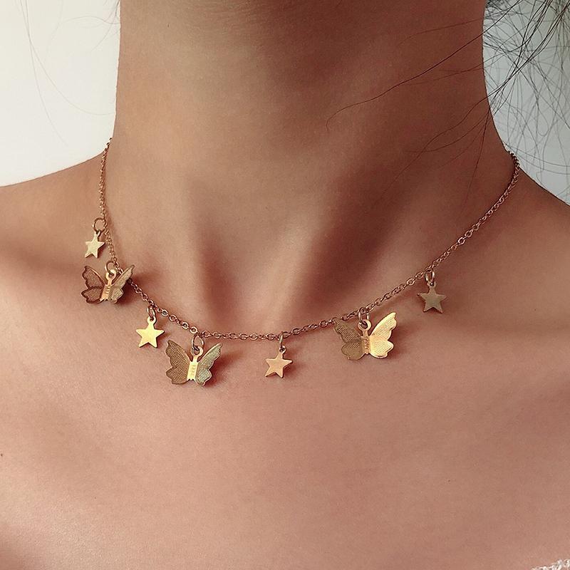 Bohemian Cute Butterfly Choker Necklace For Women Gold/Silver-Color Clavicle Chain 2020 Fashion Female Choker Jewelry
Bohemian Cute Butterfly Choker Necklace For Women Gold/Silver-Color Clavicle Chain 2020 Fashion Female Choker Jewelry
