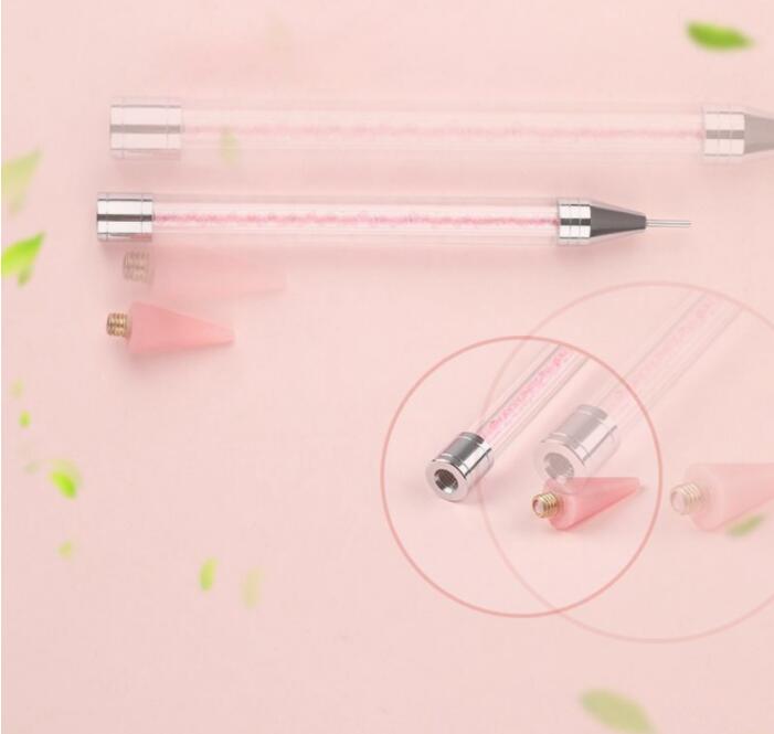 

Tamax 1pc Dual-ended Nail Dotting Pen Crystal Beads Handle Rhinestone Studs Picker Wax Pencil Manicure Glitter Powder Nail Art Tools2022