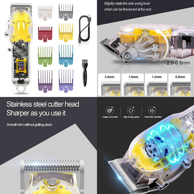 Hair Trimmer Professional Clipper Rechargeable Razor Lcd Screen Powerful s Cutting Machine Barber Cut 220225
Hair Trimmer Professional Clipper Rechargeable Razor Lcd Screen Powerful s Cutting Machine Barber Cut 220225