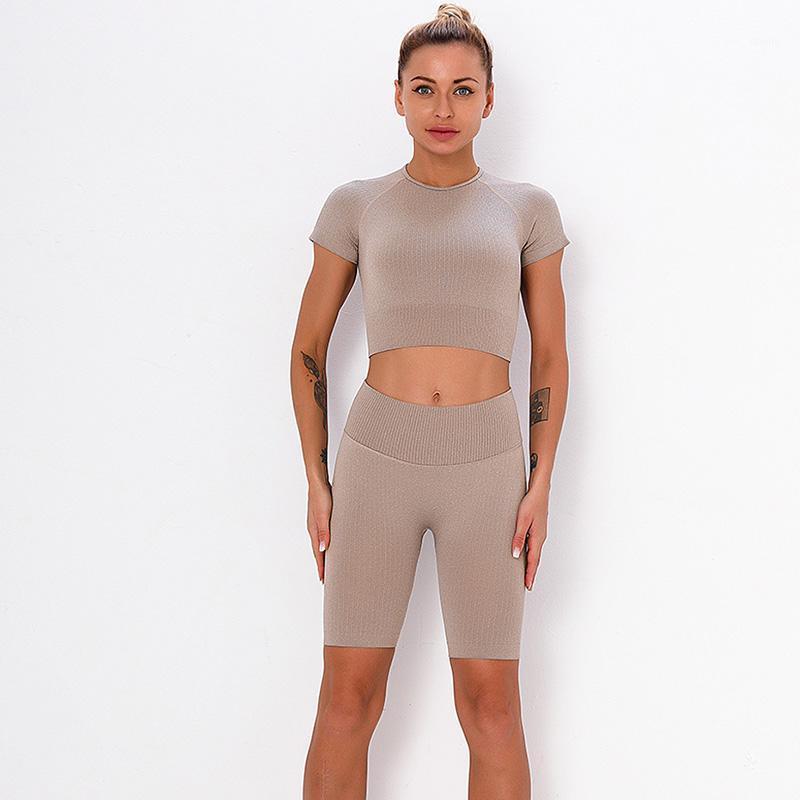 Women Seamless Yoga Set Fitness SportsWear Gym Short Sleeve Clothing Crop Tops High Waist Running Leggings Workout Shorts Tights1, Y04-lanqingse
Women Seamless Yoga Set Fitness SportsWear Gym Short Sleeve Clothing Crop Tops High Waist Running Leggings Workout Shorts Tights1, Y04-lanqingse