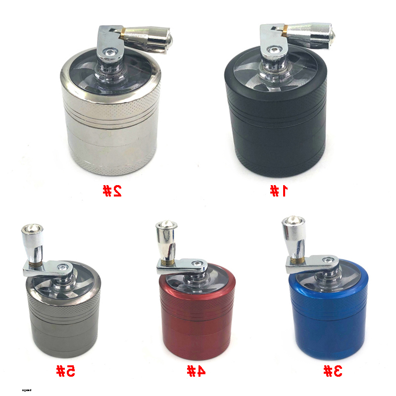 Hand Crank Tobacco Herb Grinder 4 Layers Zinc Alloy Grinders Herb Cigarette Smoking Spice Crusher With Handle Sharpstone Grinders DBC BH3150
Hand Crank Tobacco Herb Grinder 4 Layers Zinc Alloy Grinders Herb Cigarette Smoking Spice Crusher With Handle Sharpstone Grinders DBC BH3150