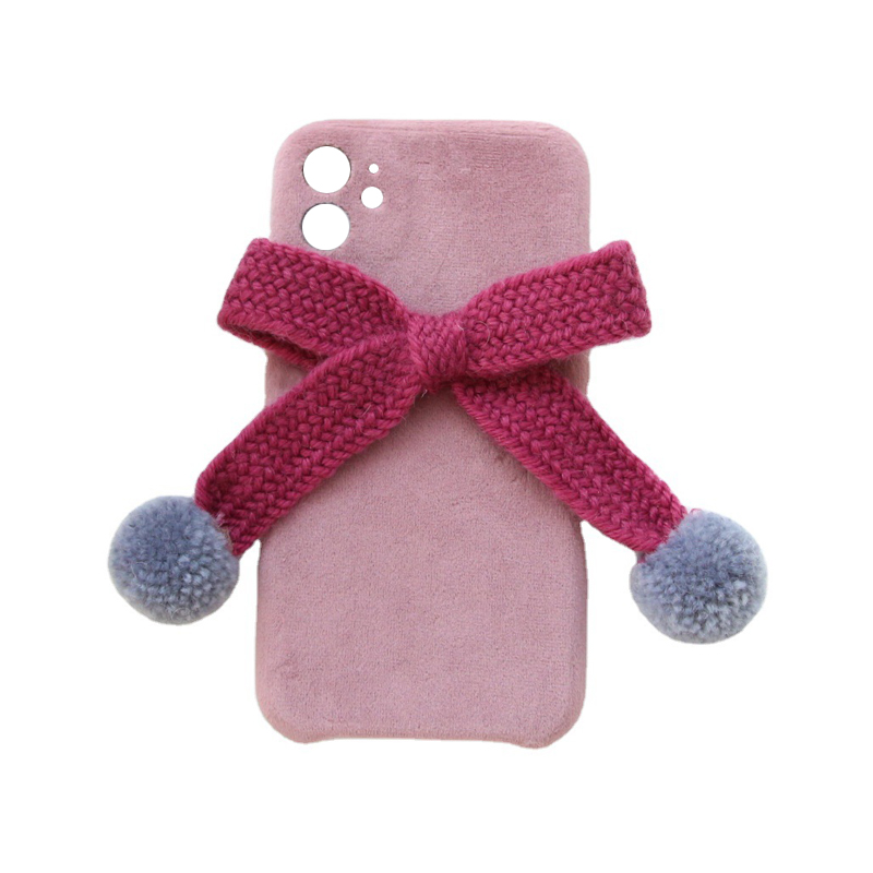 Winter velvet case for iphone12promax protective back cover with bowknot, 72pink (for i12) 
Winter velvet case for iphone12promax protective back cover with bowknot, 72pink (for i12)