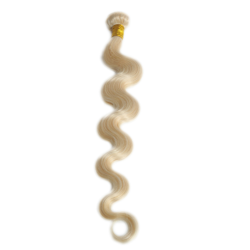 Blonde Pure 613 Human Hair Wefts Straight Bundles With VirginHair 3 Weaving Extension