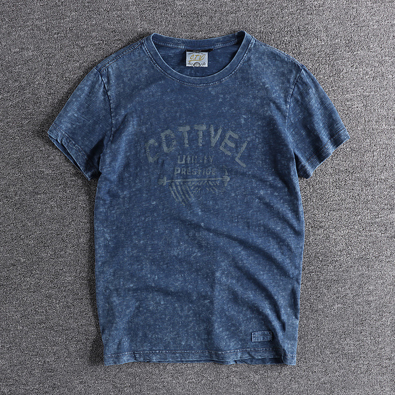 2021 New Heavy Wash Old Slub Cotton Letter Printed Short-sleeved t Classic Fashion Retro Men's Round Neck Shirt Male Harajuku Tees Frg1, Blue
2021 New Heavy Wash Old Slub Cotton Letter Printed Short-sleeved t Classic Fashion Retro Men's Round Neck Shirt Male Harajuku Tees Frg1, Blue