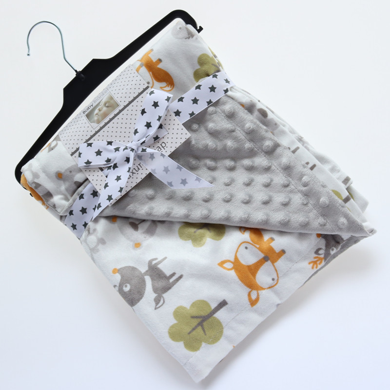 Baby Blanket Thermal Fleece Owl Floral Blanket Infant Swaddle Nap Receiving Stroller Wrap For Newborn Baby Bedding Bebe Blankets LJ201014