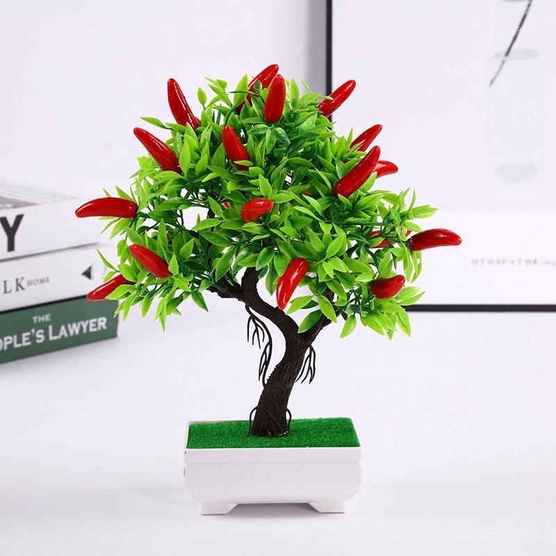 1 set Artificial Fruit Bonsai Fake Potted Plant Simulation Plant Small Bonsai Plastic Hot Pepper Potted Artificial Flowers1, Green
1 set Artificial Fruit Bonsai Fake Potted Plant Simulation Plant Small Bonsai Plastic Hot Pepper Potted Artificial Flowers1, Green