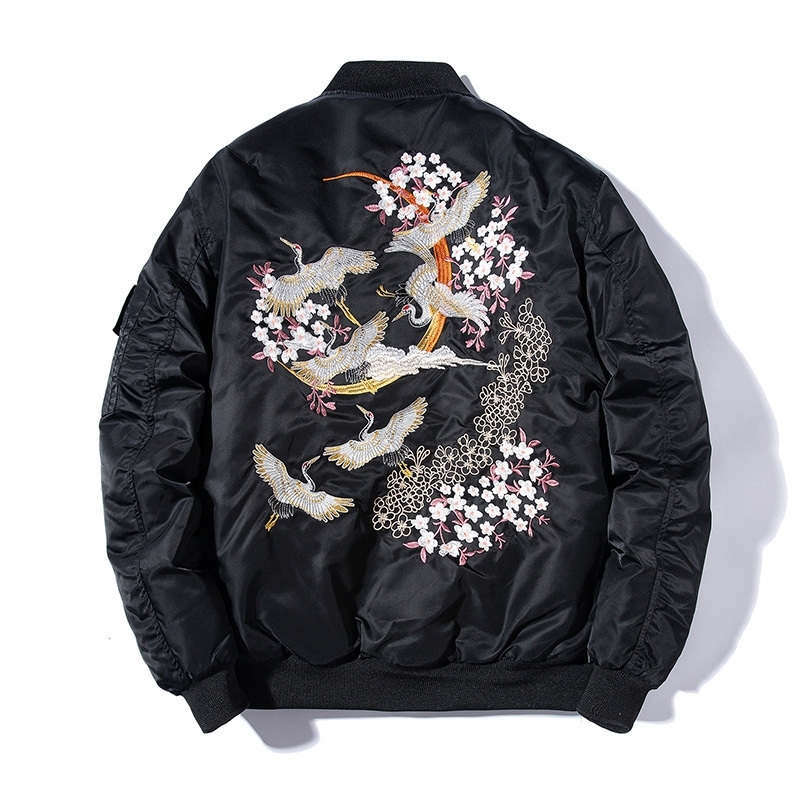 2021 New Embroidery Male Thin Floral Bird Japan Harajuku Baseball Jacket Spring Streetwear Tekn 9HAU, Armygreen
2021 New Embroidery Male Thin Floral Bird Japan Harajuku Baseball Jacket Spring Streetwear Tekn 9HAU, Armygreen