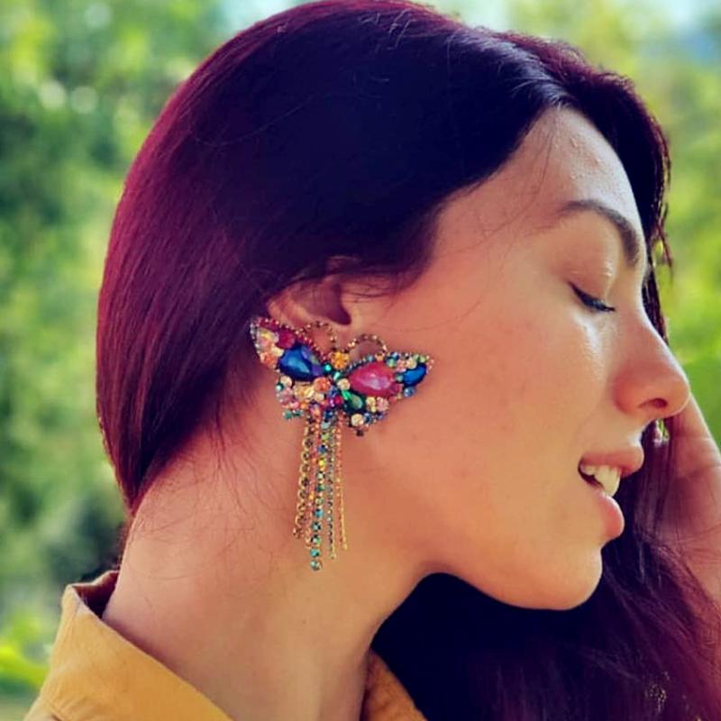 Novelty New Multicolors Crystal Butterfly Charm Dangle Earrings Jewelry Fashion Girls Party Big Statement Earrings Accessories
Novelty New Multicolors Crystal Butterfly Charm Dangle Earrings Jewelry Fashion Girls Party Big Statement Earrings Accessories