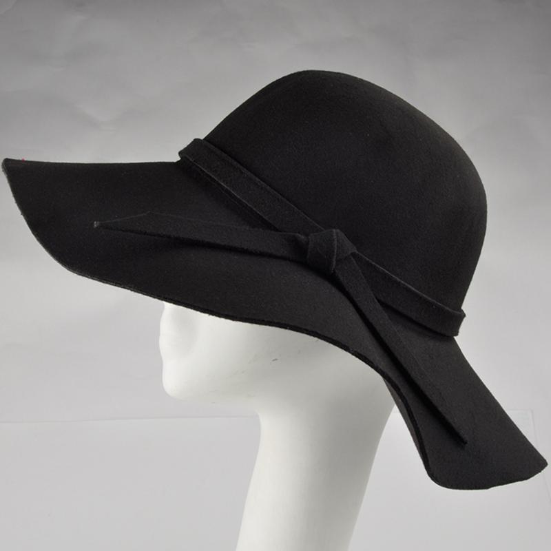 New Fashion Women Lady Sun Shade Hat Cap Wide Brim Wool Felt Bowler Fedora Hat Floppy Sun Beach Bowknot Cap Hot Selling, Black 
New Fashion Women Lady Sun Shade Hat Cap Wide Brim Wool Felt Bowler Fedora Hat Floppy Sun Beach Bowknot Cap Hot Selling, Black