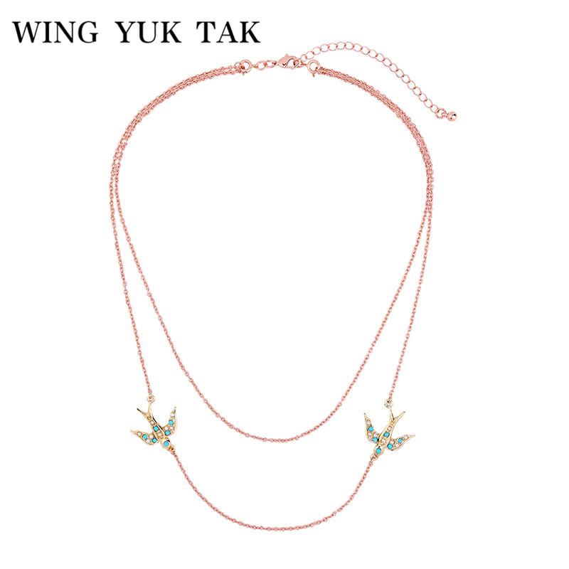 wing yuk tak Vintage Style Antique Rose Gold Color Double Chain Simulated Pearl Bird Necklace For Women Gift Boho Jewelry
wing yuk tak Vintage Style Antique Rose Gold Color Double Chain Simulated Pearl Bird Necklace For Women Gift Boho Jewelry