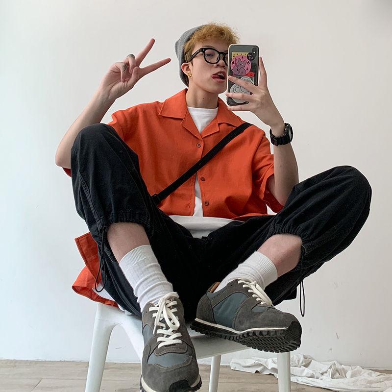 2020 Summer New Youth Popular Men's Loose Solid Color Five-point Sleeve Shirt Fashion Casual Single-breasted Shirt M-2XL, Orange red
2020 Summer New Youth Popular Men's Loose Solid Color Five-point Sleeve Shirt Fashion Casual Single-breasted Shirt M-2XL, Orange red