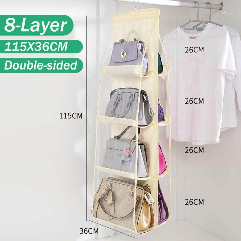 8 Pocket Folding Hanging Storage Bag for Handbag Purse Tote Bag Clear Double-Sided Foldable Wardrobe Organizer Closet Hanger1, Beige
8 Pocket Folding Hanging Storage Bag for Handbag Purse Tote Bag Clear Double-Sided Foldable Wardrobe Organizer Closet Hanger1, Beige