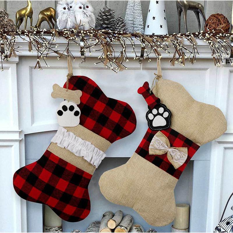 Puppy Dog Christmas Stocking 42cm*26cm Cotton and Burlap Bone Christmas Gift Bags for Dog
Puppy Dog Christmas Stocking 42cm*26cm Cotton and Burlap Bone Christmas Gift Bags for Dog