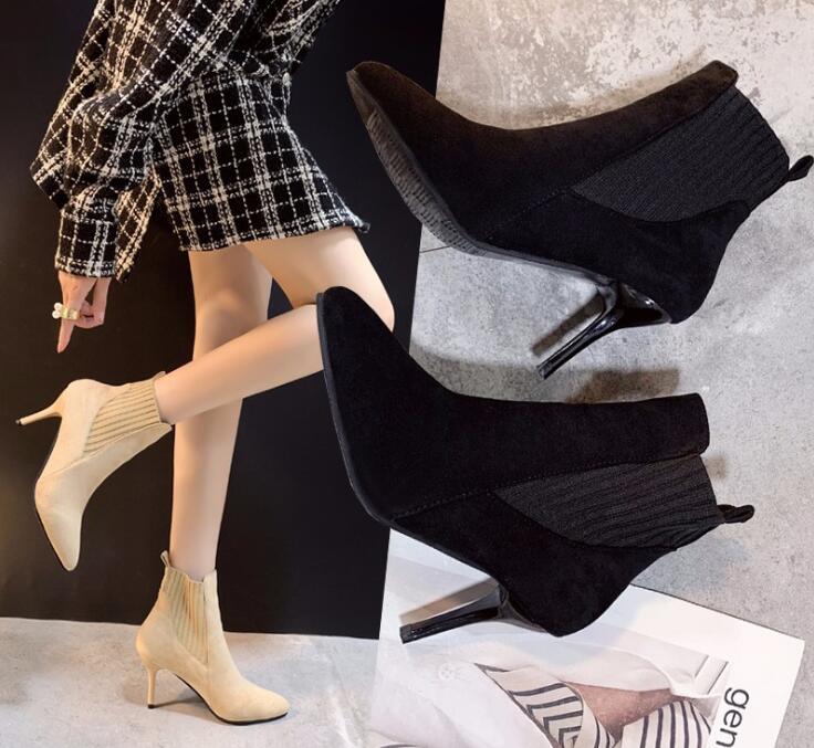 New women fashion sexy high-heeled elegant warm boots shose cancise pumps winter Soft and comfortable wedges women boots shoes, Black
New women fashion sexy high-heeled elegant warm boots shose cancise pumps winter Soft and comfortable wedges women boots shoes, Black