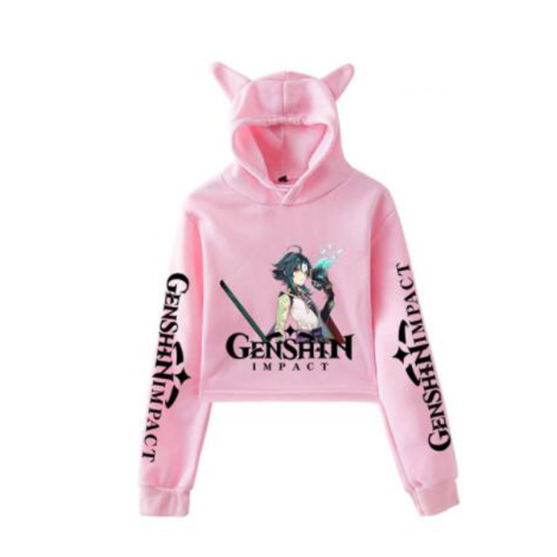 Game Genshin Impact Women Hoodie Long Sleeve Pullover Tops Short Jumper Sweatshirt Girls Casual Hooded Crop Top Hip Hop Clothing, 016
Game Genshin Impact Women Hoodie Long Sleeve Pullover Tops Short Jumper Sweatshirt Girls Casual Hooded Crop Top Hip Hop Clothing, 016