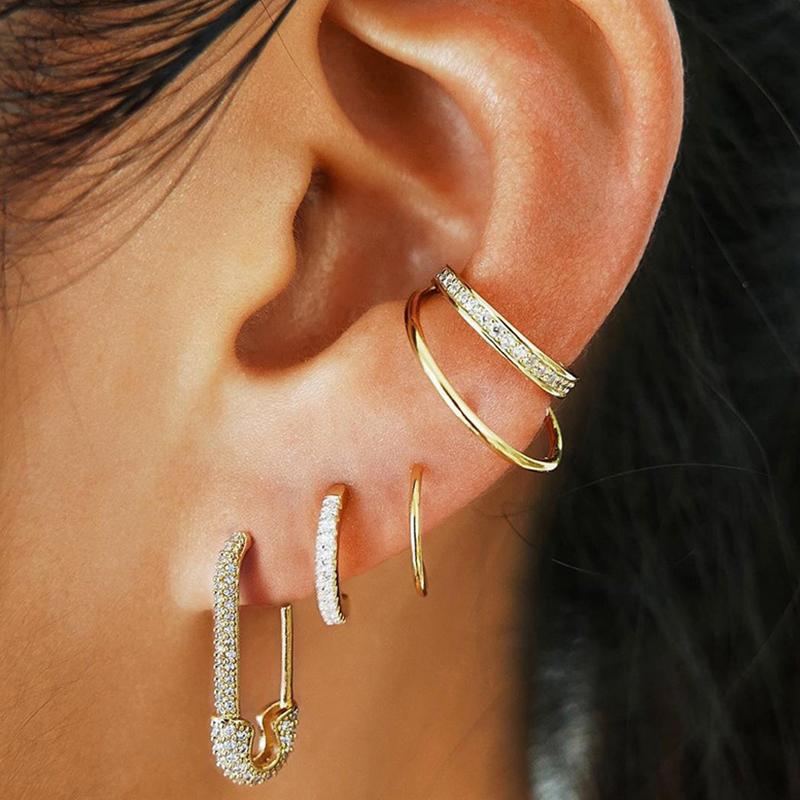 FLOLA Crystal Safety Pin Drop Earrings For Women Cubic Zirconia Earrings Micro Pave CZ Bling Gold Filled Jewelry Gifts ersv04
FLOLA Crystal Safety Pin Drop Earrings For Women Cubic Zirconia Earrings Micro Pave CZ Bling Gold Filled Jewelry Gifts ersv04