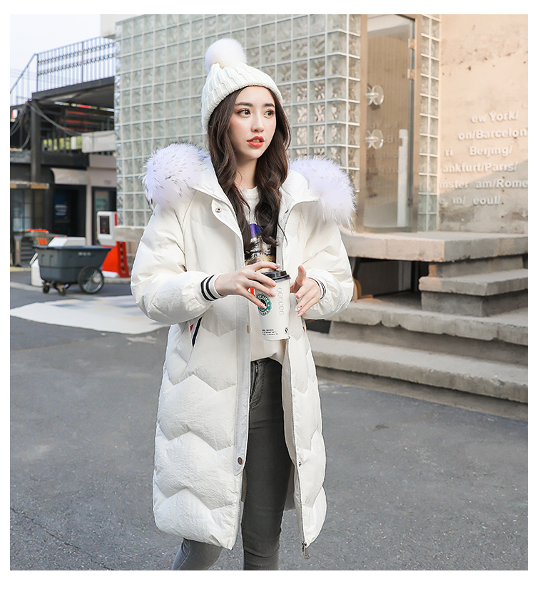 winter women hooded coat fur collar thicken warm long jacket female plus size outerwear parka ladies chaqueta feminino 201019