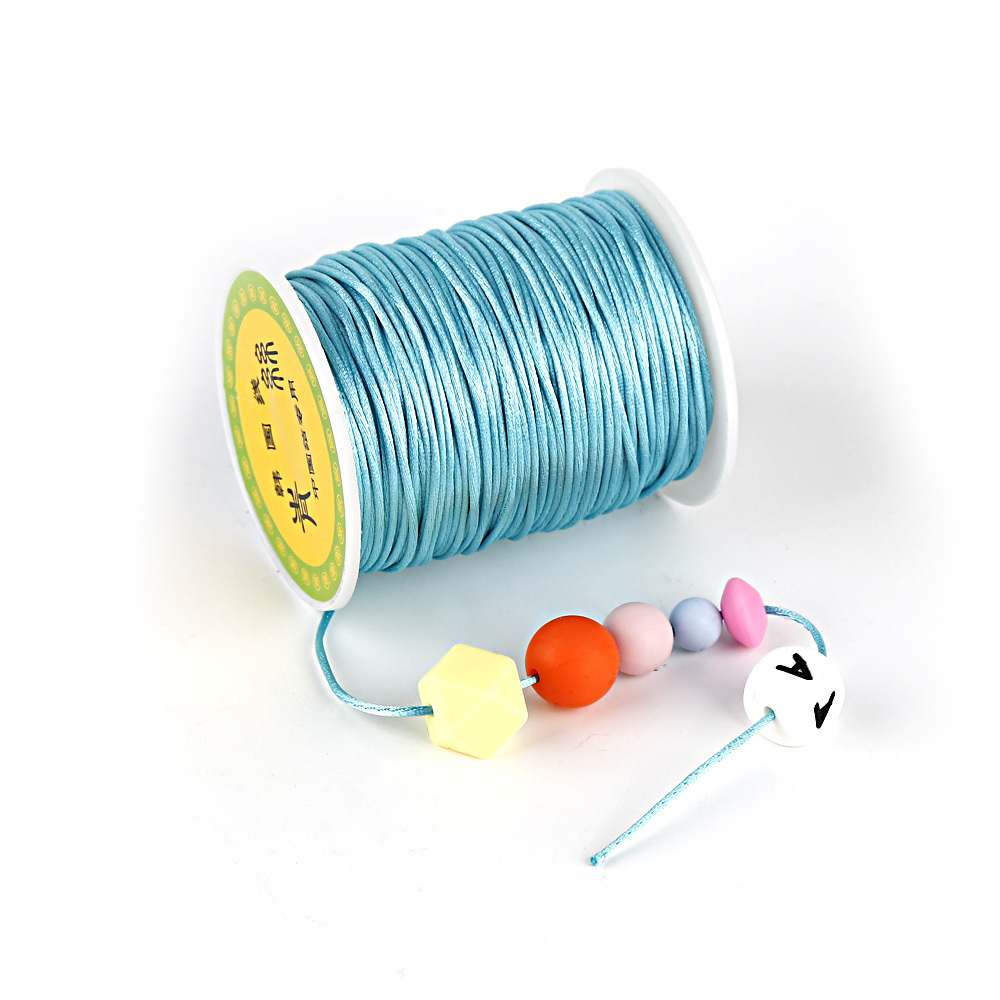 80m/pcs Teething Cords Satin Nylon Cord For Pendant Silicone Teether Necklace Teething Holder Chain Accessory Diy Y1221