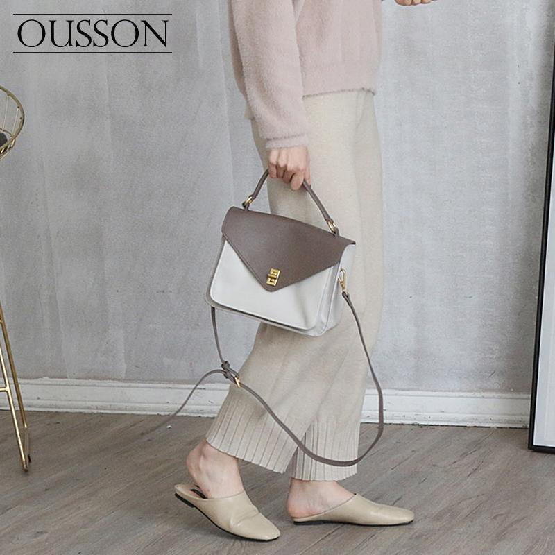 OUSSON 2020 Fashionable, lightweight and soft leather casual color-blocking one-shoulder messenger bag, Light blue with blue
OUSSON 2020 Fashionable, lightweight and soft leather casual color-blocking one-shoulder messenger bag, Light blue with blue