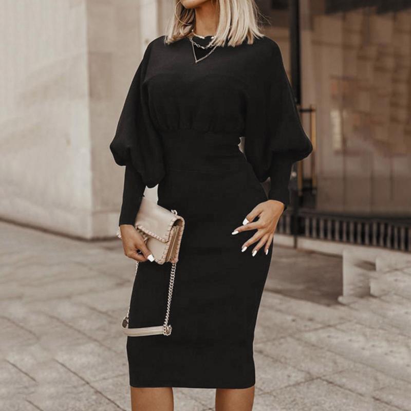 Dress Big Lantern Long Sleeve Elegant Trendy Solid Simple O-neck All-match New Female Womens Slim Daily Streetwear Midi Dresses, Pink
Dress Big Lantern Long Sleeve Elegant Trendy Solid Simple O-neck All-match New Female Womens Slim Daily Streetwear Midi Dresses, Pink