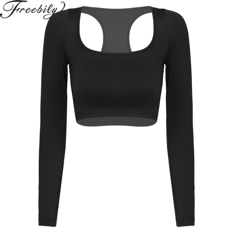 Women Ballet Dance Yoga Practice Crop Top Square Neck Long Sleeve Racerback Sport Back Hollow Out T-shirts Solid Casual Tops Tee, Black
Women Ballet Dance Yoga Practice Crop Top Square Neck Long Sleeve Racerback Sport Back Hollow Out T-shirts Solid Casual Tops Tee, Black
