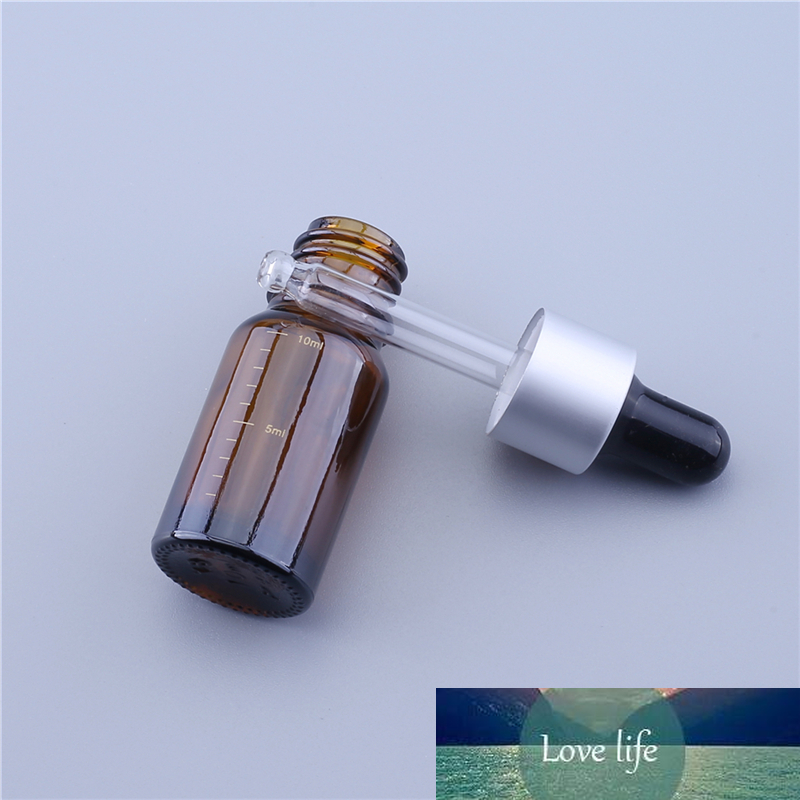 200pcs/lot Empty 10ML Scale Glass Serum Dropper Bottle 10cc Amber Blue Green Essential Oil Bottles with Scale on The Bottle