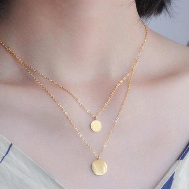 Silver Gold Rose Gold Color Stainless Steel Round Pendants Two Layers Statement Necklaces For Women Dropshipping Wholesales
Silver Gold Rose Gold Color Stainless Steel Round Pendants Two Layers Statement Necklaces For Women Dropshipping Wholesales