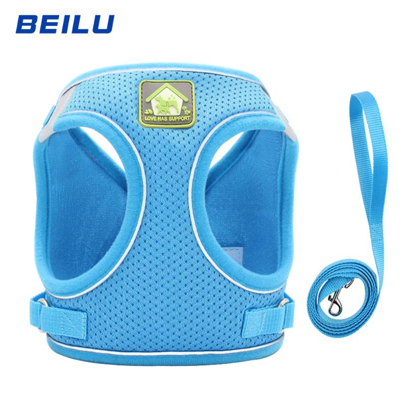 Pet Dog Harness Refelctive Leash Vest Set Adjustable