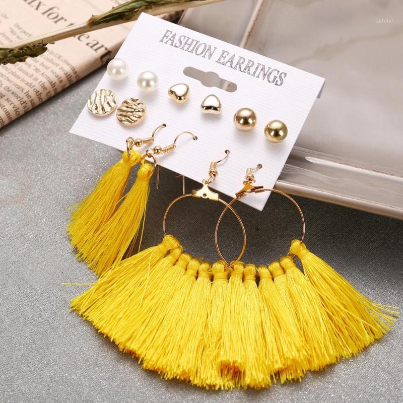 One SET Classic YellowTassel Acrylic Earrings For Women Bohemian Earrings Set Big Dangle Drop Earring Female Fashion Jewelry1
One SET Classic YellowTassel Acrylic Earrings For Women Bohemian Earrings Set Big Dangle Drop Earring Female Fashion Jewelry1