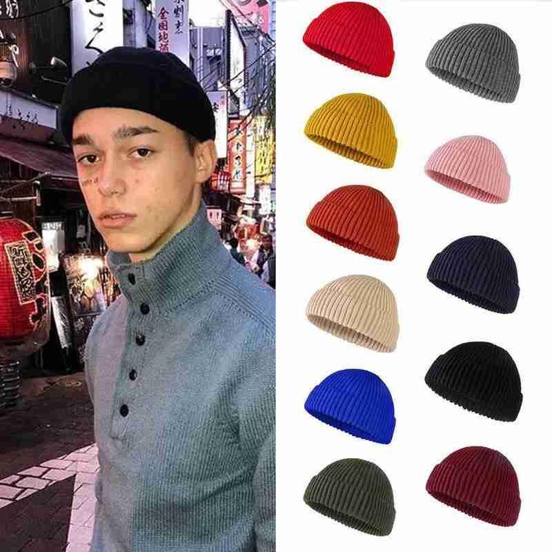 New Winter Knitted Hat Female Beanie Skullcap Sailor Cuff Brimless Retro Warm Hat Black Gray Pink Red Yellow
New Winter Knitted Hat Female Beanie Skullcap Sailor Cuff Brimless Retro Warm Hat Black Gray Pink Red Yellow