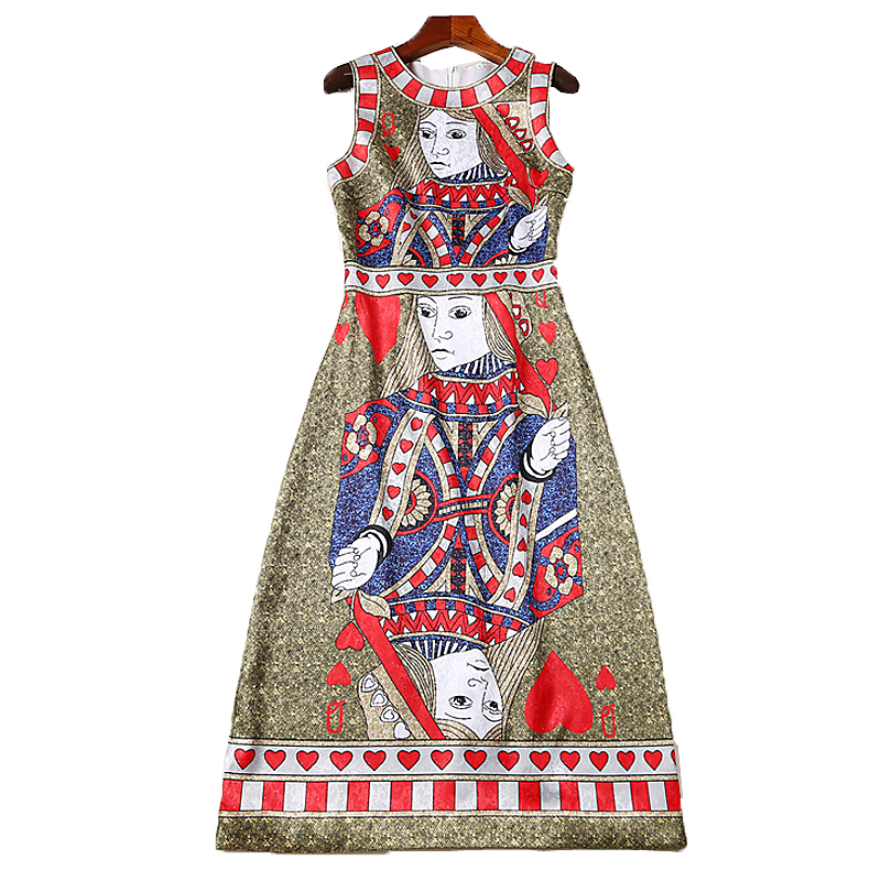 Xf New Summer High Quality Runway Designer Portrait Poker Mode Printing Dress Collection Women' Dresses Jvv5, Multiple
Xf New Summer High Quality Runway Designer Portrait Poker Mode Printing Dress Collection Women' Dresses Jvv5, Multiple