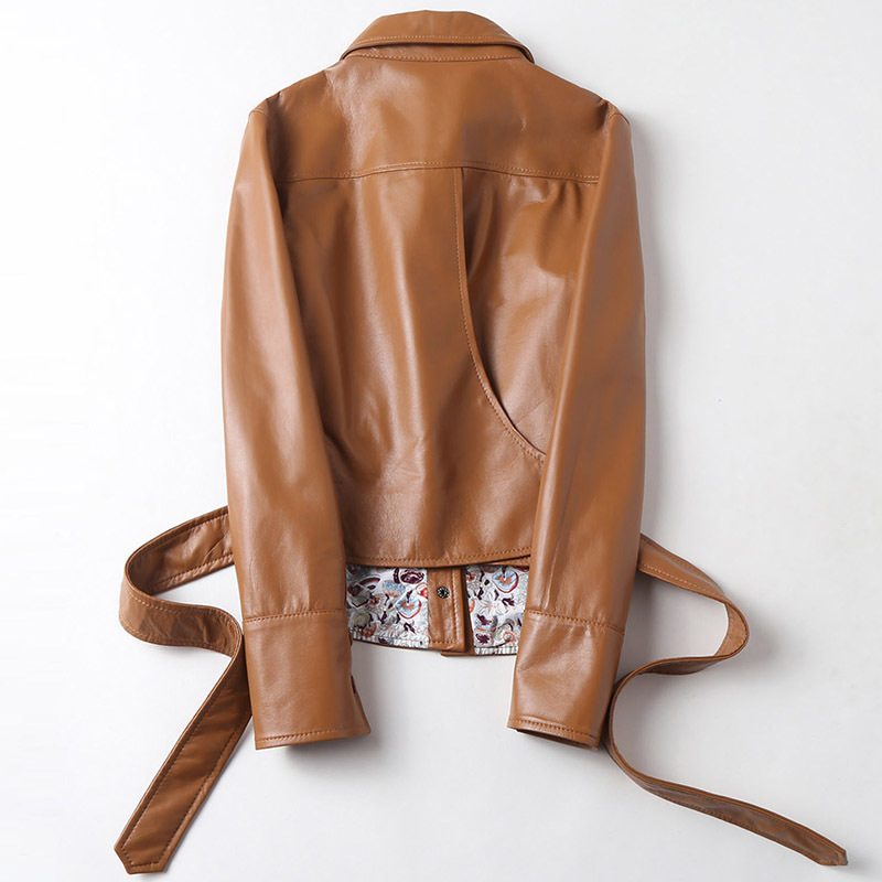 Sheepskin Coat Spring Autumn Real Genuine Leather Jacket Women Clothes Korean Vintage Slim Coats Outwear Women Tops ZT2388 201030