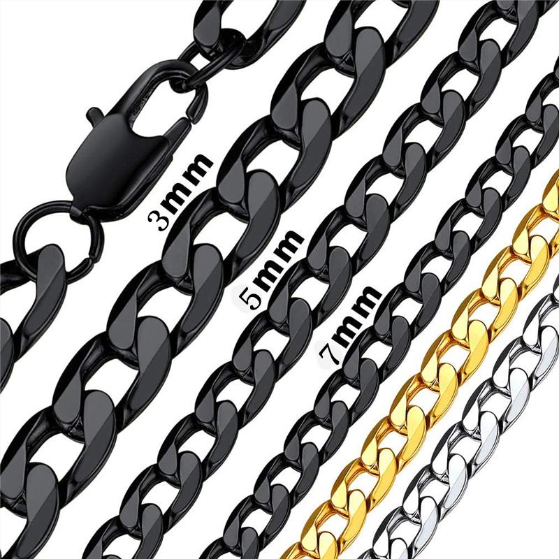Black Chain Necklace Mens Stainless Steel Fashion Hip Hop Long Necklace Gifts for Men Friendship Necklaces Jewelry on The Neck
Black Chain Necklace Mens Stainless Steel Fashion Hip Hop Long Necklace Gifts for Men Friendship Necklaces Jewelry on The Neck