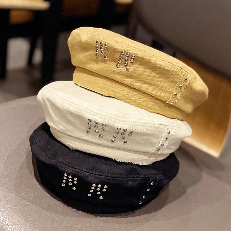 2020011-shi9164 spring Soft cotton Rivet decoration beret hat men women Leisure painter hat, Black
2020011-shi9164 spring Soft cotton Rivet decoration beret hat men women Leisure painter hat, Black
