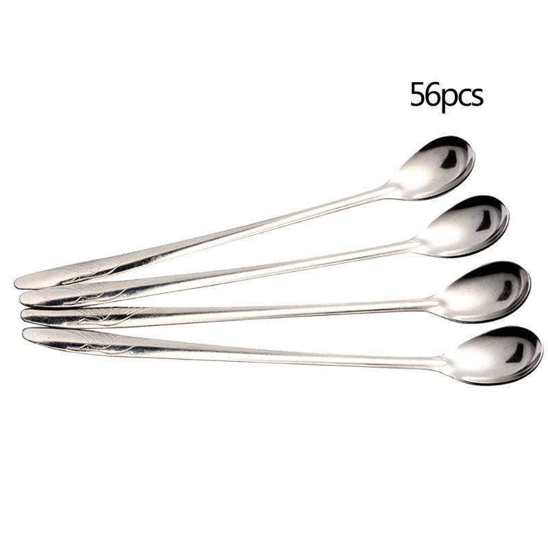 56PCS Long Handle Stainless Steel Coffee Spoons Ice Cream Cutlery New Silver 2020
56PCS Long Handle Stainless Steel Coffee Spoons Ice Cream Cutlery New Silver 2020